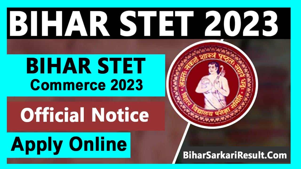Bihar STET Commerce Notice 2023