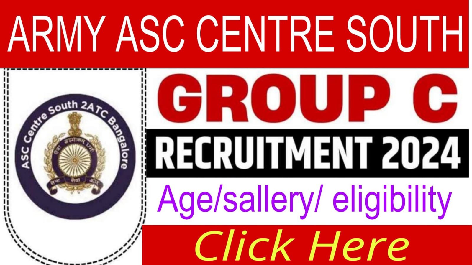Army ASC Center South Group C Recruitment 2024