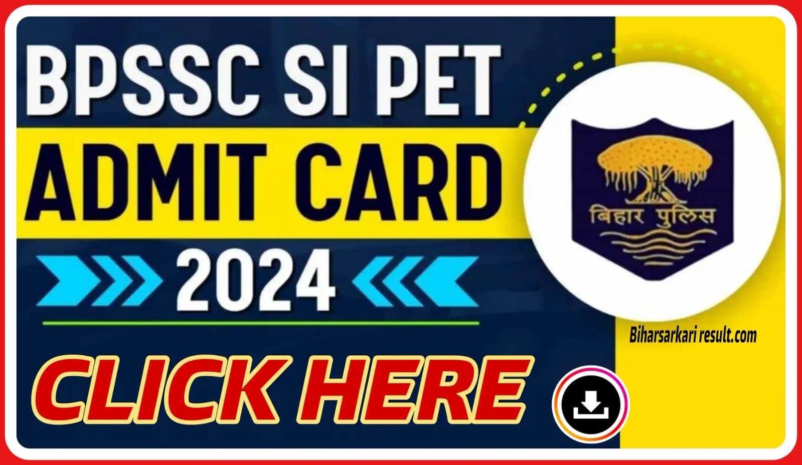BPSSC SI PET Admit Card 2024